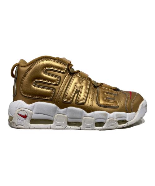 NIKE（ナイキ）NIKE (ナイキ) SUPREME (シュプリーム) AIR MORE UPTEMPO/エア モア アップテンポ ゴールド×ホワイト サイズ:28.5の古着・服飾アイテム