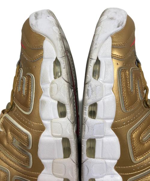 NIKE（ナイキ）NIKE (ナイキ) SUPREME (シュプリーム) AIR MORE UPTEMPO/エア モア アップテンポ ゴールド×ホワイト サイズ:28.5の古着・服飾アイテム