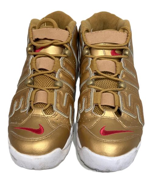 NIKE（ナイキ）NIKE (ナイキ) SUPREME (シュプリーム) AIR MORE UPTEMPO/エア モア アップテンポ ゴールド×ホワイト サイズ:28.5の古着・服飾アイテム