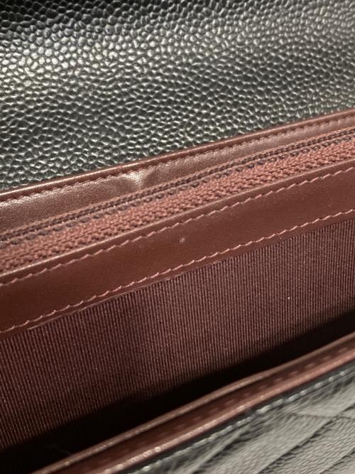 CHANEL（シャネル）CHANEL (シャネル) キャビアスキンフラップウォレット ブラックの古着・服飾アイテム