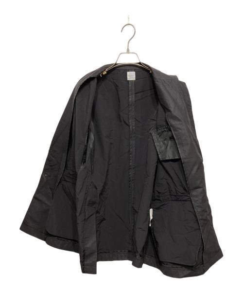 earthy（アーシー）earthy (アーシー) レザーナイロンBIGテーラードジャケット/レザーナイロンティアードスカート セットアップ ブラック サイズ:Ｆの古着・服飾アイテム