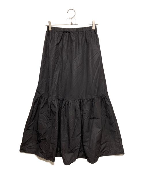 earthy（アーシー）earthy (アーシー) レザーナイロンBIGテーラードジャケット/レザーナイロンティアードスカート セットアップ ブラック サイズ:Ｆの古着・服飾アイテム