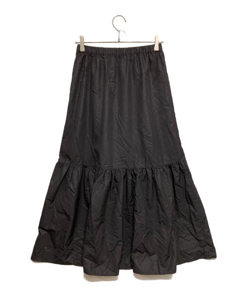 earthy（アーシー）earthy (アーシー) レザーナイロンBIGテーラードジャケット/レザーナイロンティアードスカート セットアップ ブラック サイズ:Ｆの古着・服飾アイテム