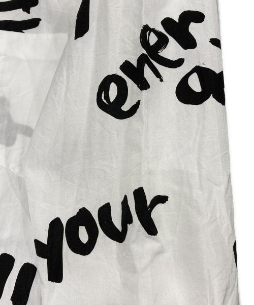 COMME des GARCONS HOMME PLUS（コムデギャルソンオムプリュス）COMME des GARCONS HOMME PLUS (コムデギャルソンオムプリュス) メッセージプリントロングシャツ ホワイト サイズ:Sの古着・服飾アイテム
