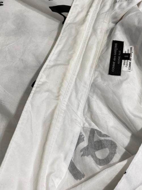 COMME des GARCONS HOMME PLUS（コムデギャルソンオムプリュス）COMME des GARCONS HOMME PLUS (コムデギャルソンオムプリュス) メッセージプリントロングシャツ ホワイト サイズ:Sの古着・服飾アイテム