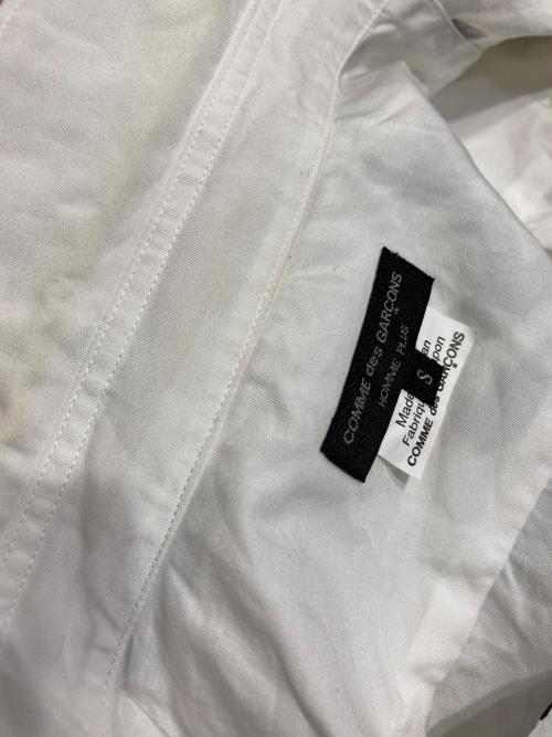 COMME des GARCONS HOMME PLUS（コムデギャルソンオムプリュス）COMME des GARCONS HOMME PLUS (コムデギャルソンオムプリュス) メッセージプリントロングシャツ ホワイト サイズ:Sの古着・服飾アイテム