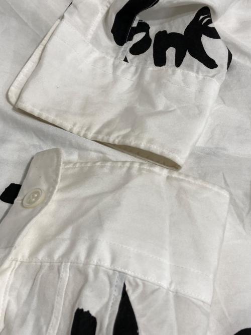 COMME des GARCONS HOMME PLUS（コムデギャルソンオムプリュス）COMME des GARCONS HOMME PLUS (コムデギャルソンオムプリュス) メッセージプリントロングシャツ ホワイト サイズ:Sの古着・服飾アイテム