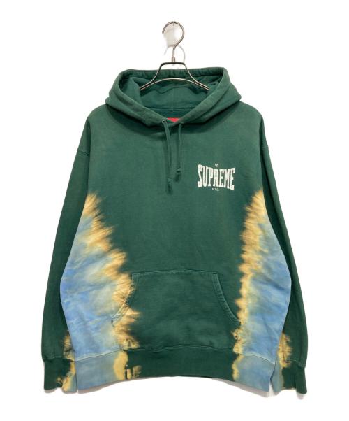 SUPREME（シュプリーム）SUPREME (シュプリーム) Bleached Hooded Sweatshirt グリーン サイズ:LARGEの古着・服飾アイテム