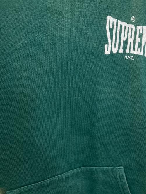 SUPREME（シュプリーム）SUPREME (シュプリーム) Bleached Hooded Sweatshirt グリーン サイズ:LARGEの古着・服飾アイテム