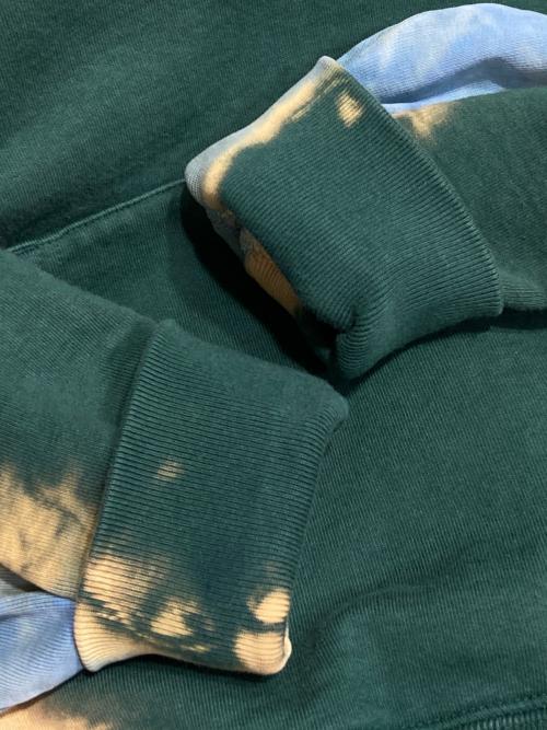 SUPREME（シュプリーム）SUPREME (シュプリーム) Bleached Hooded Sweatshirt グリーン サイズ:LARGEの古着・服飾アイテム