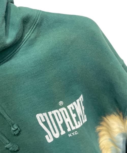 SUPREME（シュプリーム）SUPREME (シュプリーム) Bleached Hooded Sweatshirt グリーン サイズ:LARGEの古着・服飾アイテム