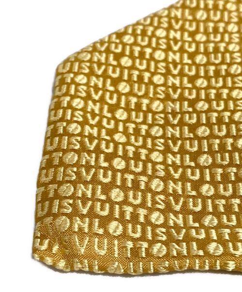 LOUIS VUITTON（ルイ ヴィトン）LOUIS VUITTON (ルイ ヴィトン) 総柄ネクタイ ゴールド サイズ:Lの古着・服飾アイテム