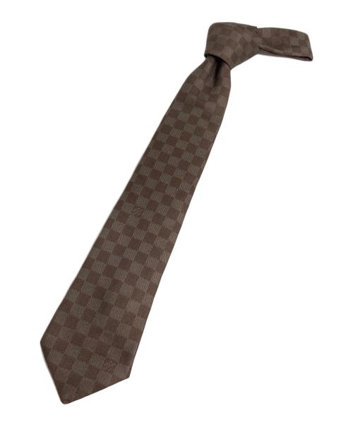 LOUIS VUITTON（ルイ ヴィトン）LOUIS VUITTON (ルイ ヴィトン) ダミエ柄ネクタイ ブラウン サイズ:-の古着・服飾アイテム