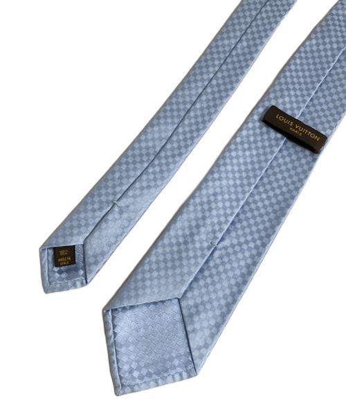 LOUIS VUITTON（ルイ ヴィトン）LOUIS VUITTON (ルイ ヴィトン) ダミエ柄ネクタイ ブルー サイズ:-の古着・服飾アイテム