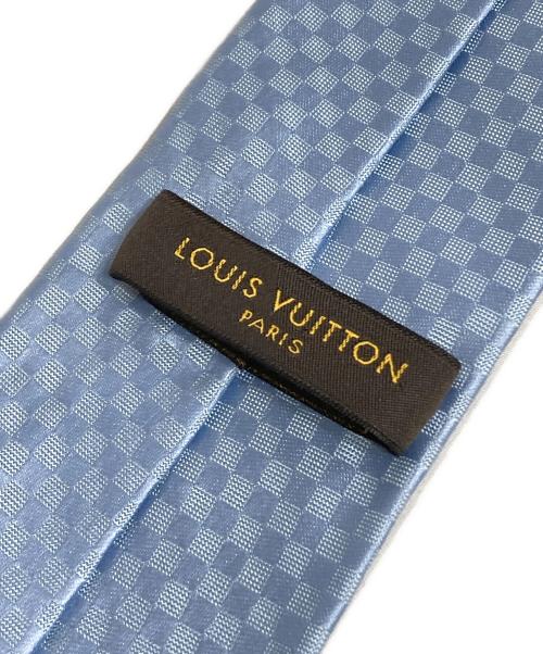 LOUIS VUITTON（ルイ ヴィトン）LOUIS VUITTON (ルイ ヴィトン) ダミエ柄ネクタイ ブルー サイズ:-の古着・服飾アイテム
