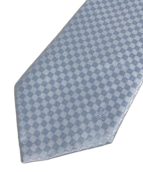 LOUIS VUITTON（ルイ ヴィトン）LOUIS VUITTON (ルイ ヴィトン) ダミエ柄ネクタイ ブルー サイズ:-の古着・服飾アイテム