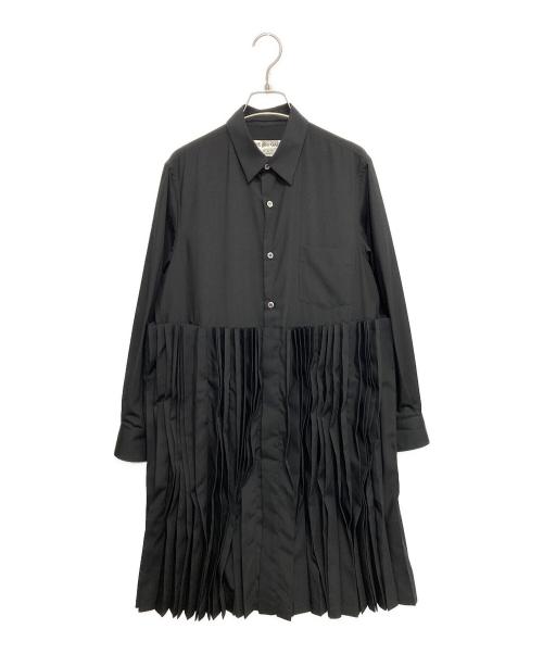 COMME des GARCONS（コムデギャルソン）COMME des GARCONS (コムデギャルソン) ポリエステルスパンブロードプリーツブラウス ブラック サイズ:Sの古着・服飾アイテム
