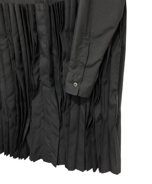 COMME des GARCONS（コムデギャルソン）COMME des GARCONS (コムデギャルソン) ポリエステルスパンブロードプリーツブラウス ブラック サイズ:Sの古着・服飾アイテム