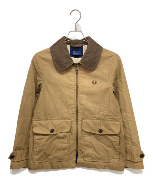 FRED PERRY（フレッドペリー）FRED PERRY (フレッドペリー) The British Millerain (ザ ブリティッシュ ミラレイン) オイルドジップアップジャケット ブラウン サイズ:Mの古着・服飾アイテム