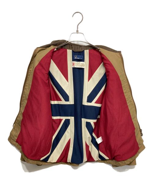 FRED PERRY（フレッドペリー）FRED PERRY (フレッドペリー) The British Millerain (ザ ブリティッシュ ミラレイン) オイルドジップアップジャケット ブラウン サイズ:Mの古着・服飾アイテム