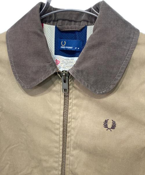 FRED PERRY（フレッドペリー）FRED PERRY (フレッドペリー) The British Millerain (ザ ブリティッシュ ミラレイン) オイルドジップアップジャケット ブラウン サイズ:Mの古着・服飾アイテム