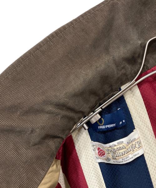 FRED PERRY（フレッドペリー）FRED PERRY (フレッドペリー) The British Millerain (ザ ブリティッシュ ミラレイン) オイルドジップアップジャケット ブラウン サイズ:Mの古着・服飾アイテム