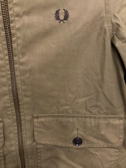 FRED PERRY（フレッドペリー）FRED PERRY (フレッドペリー) The British Millerain (ザ ブリティッシュ ミラレイン) オイルドジップアップジャケット ブラウン サイズ:Mの古着・服飾アイテム