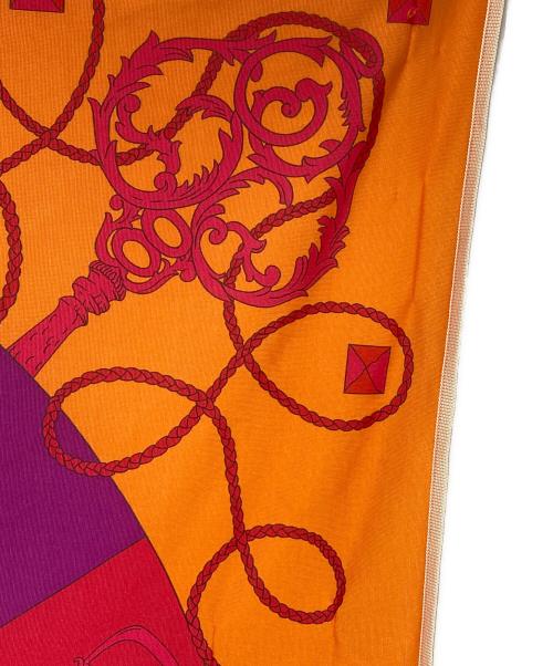 HERMES（エルメス）HERMES (エルメス) TOURS DE CLES/鍵への螺旋 パープル×オレンジ×レッドの古着・服飾アイテム
