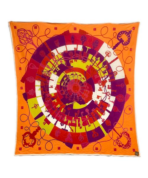 HERMES（エルメス）HERMES (エルメス) TOURS DE CLES/鍵への螺旋 パープル×オレンジ×レッドの古着・服飾アイテム