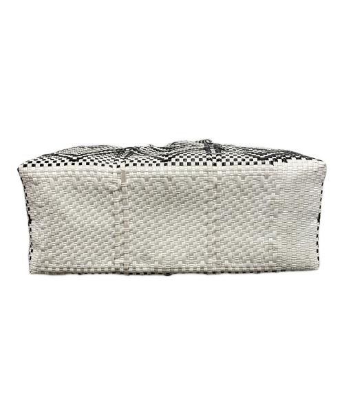 OJO DE MEX（オホデメックス）OJO DE MEX (オホデメックス) カゴバッグ ホワイト×ブラックの古着・服飾アイテム