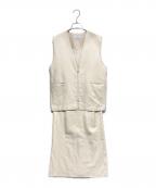 emmi atelierエミアトリエ）の古着「リサイクルウーリングツイードセット」｜アイボリー