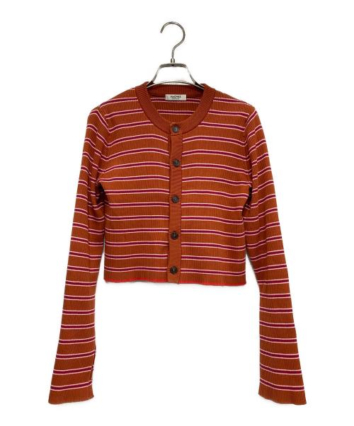 MACPHEE（マカフィー）MACPHEE (マカフィー) コットンリブ クロップドカーディガン ブラウン サイズ:Sの古着・服飾アイテム