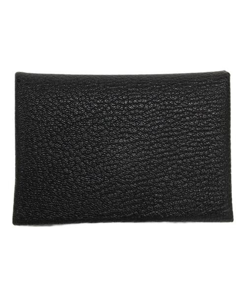 HERMES（エルメス）HERMES (エルメス) CALVI DUO-カードケース ブラックの古着・服飾アイテム