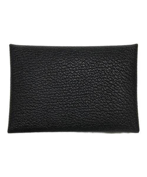 HERMES（エルメス）HERMES (エルメス) CALVI DUO-カードケース ブラックの古着・服飾アイテム