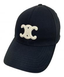 CELINE（セリーヌ）の古着「トリオンフ キャップ」｜アイボリー×ネイビー