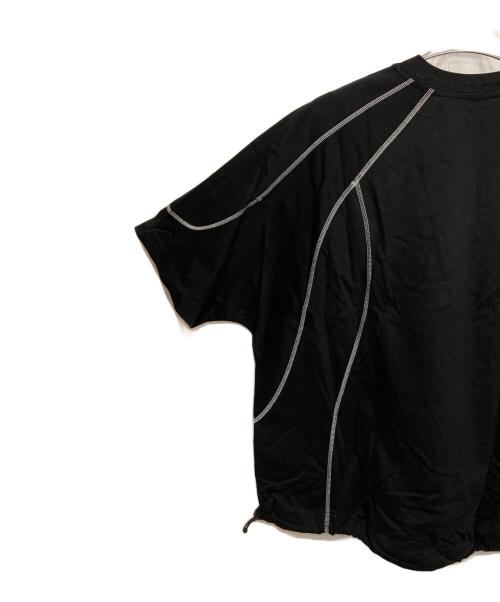 CLESSTE（クレスト）CLESSTE (クレスト) FUTURE T-SHIRT WITH DRAWSTRINGS ブラック サイズ:記載無しの古着・服飾アイテム