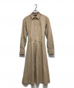 POLO RALPH LAURENポロ・ラルフローレン）の古着「ポニー刺繍シャツワンピース」｜ベージュ