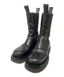 BOTTEGA VENETA（ボッテガベネタ）の古着「サイドゴアラグブーツ」｜ブラック