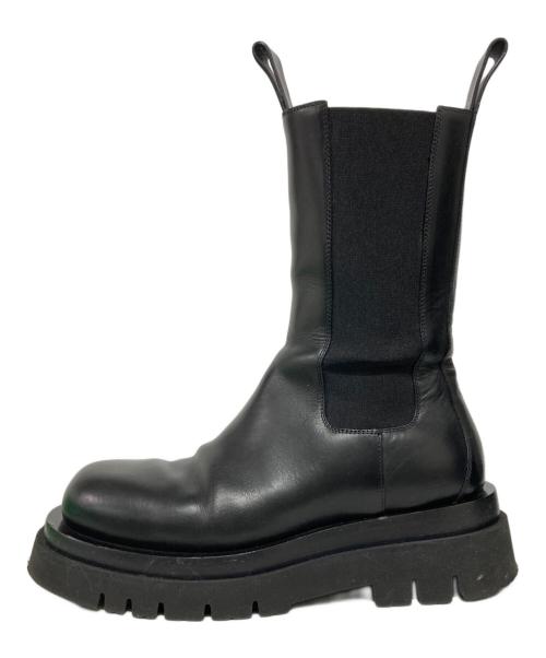 BOTTEGA VENETA（ボッテガベネタ）BOTTEGA VENETA (ボッテガベネタ) サイドゴアラグブーツ ブラック サイズ:37の古着・服飾アイテム