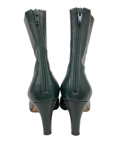 BOTTEGA VENETA（ボッテガベネタ）BOTTEGA VENETA (ボッテガベネタ) ショートレザーブーツ オリーブ サイズ:36の古着・服飾アイテム