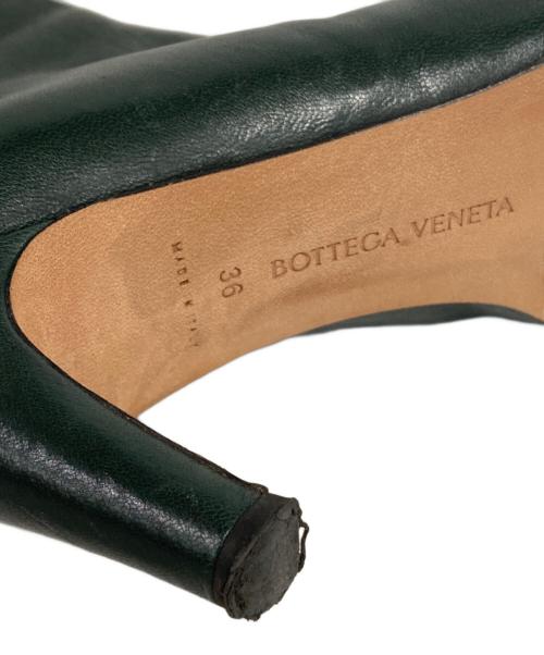 BOTTEGA VENETA（ボッテガベネタ）BOTTEGA VENETA (ボッテガベネタ) ショートレザーブーツ オリーブ サイズ:36の古着・服飾アイテム