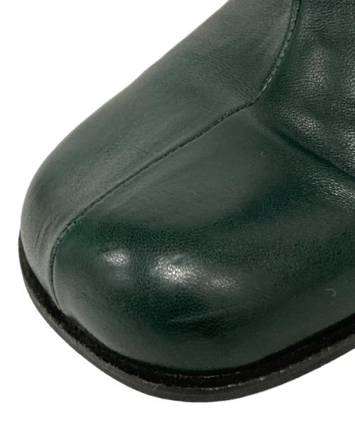 BOTTEGA VENETA（ボッテガベネタ）BOTTEGA VENETA (ボッテガベネタ) ショートレザーブーツ オリーブ サイズ:36の古着・服飾アイテム