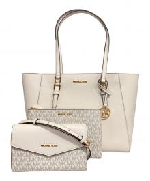 MICHAEL KORS（マイケル・コース）の古着「CHARLOTTE 3 IN 1 トート ラージ」｜ホワイト