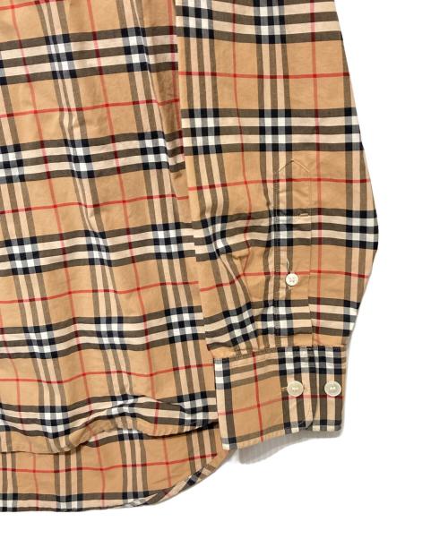 BURBERRY（バーバリー）BURBERRY (バーバリー) ノバチェックロングスリーブシャツ レッド×ベージュ サイズ:Mの古着・服飾アイテム
