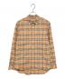 BURBERRY（バーバリー）の古着「ノバチェックロングスリーブシャツ」｜レッド×ベージュ