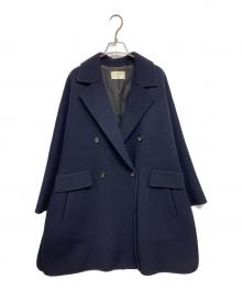 ebure×Ron Herman（エブール×ロンハーマン）の古着「メルトンウール ダブルボタン コート」｜ネイビー
