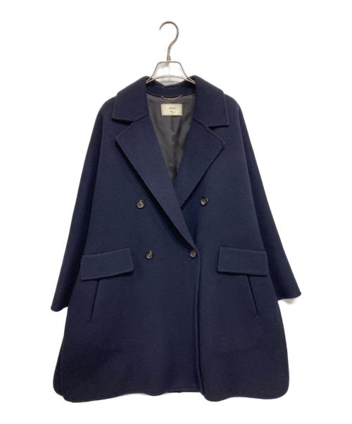 ebure（エブール）ebure (エブール) Ron Herman (ロンハーマン) メルトンウール ダブルボタン コート ネイビー サイズ:36の古着・服飾アイテム