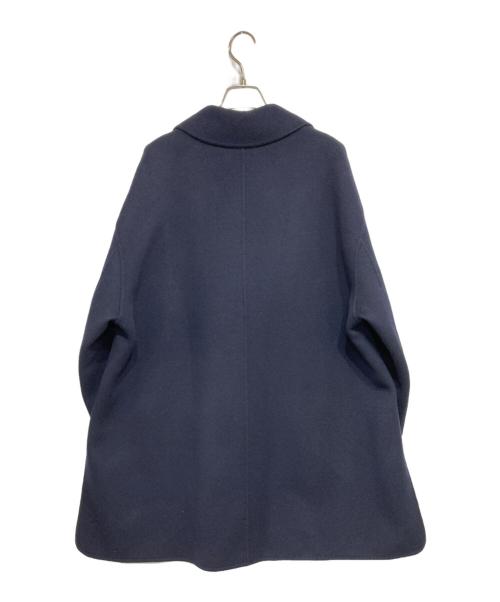 ebure（エブール）ebure (エブール) Ron Herman (ロンハーマン) メルトンウール ダブルボタン コート ネイビー サイズ:36の古着・服飾アイテム