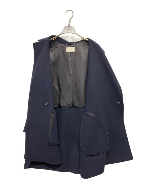 ebure（エブール）ebure (エブール) Ron Herman (ロンハーマン) メルトンウール ダブルボタン コート ネイビー サイズ:36の古着・服飾アイテム