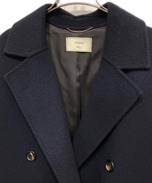 ebure（エブール）ebure (エブール) Ron Herman (ロンハーマン) メルトンウール ダブルボタン コート ネイビー サイズ:36の古着・服飾アイテム